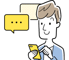 内定を貰った男性のイラスト